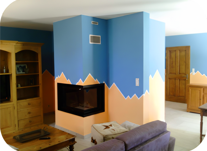 Œuvre trompe-l’œil sur mur Près de Rodez